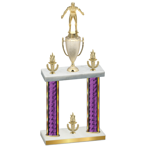 Double Purple Glacier Victory Wrestling Trophy