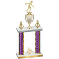 Double Purple Glacier Fourth Place Bowling Trophy