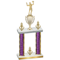 Double Purple Glacier Victory Volleyball Trophy