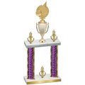 Double Purple Glacier Victory Volleyball Trophy