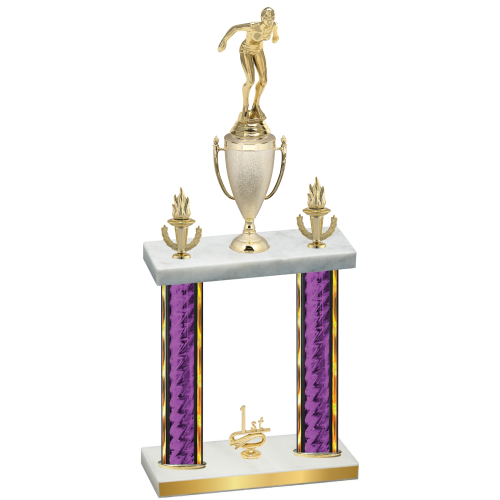 Double Purple Glacier First Place Tennis Trophy
