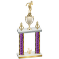 Double Purple Glacier Third Place Tennis Trophy