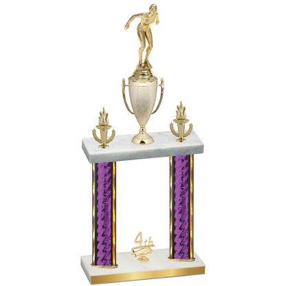 Double Purple Glacier Fourth Place Tennis Trophy