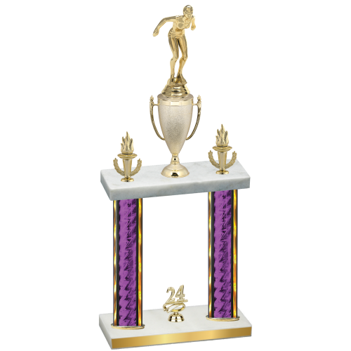 Double Purple Glacier Year Tennis Trophy