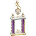 Double Purple Glacier Fourth Place Football Trophy