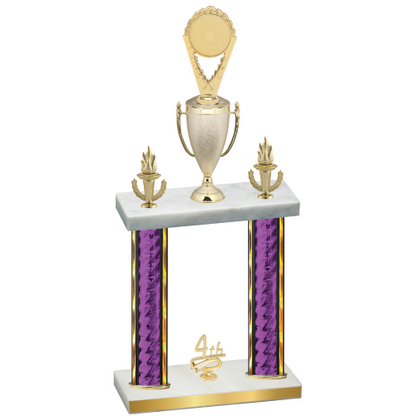 Double Purple Glacier Fourth Place Insert Trophy