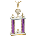 Double Purple Glacier Year Cheerleading Trophy