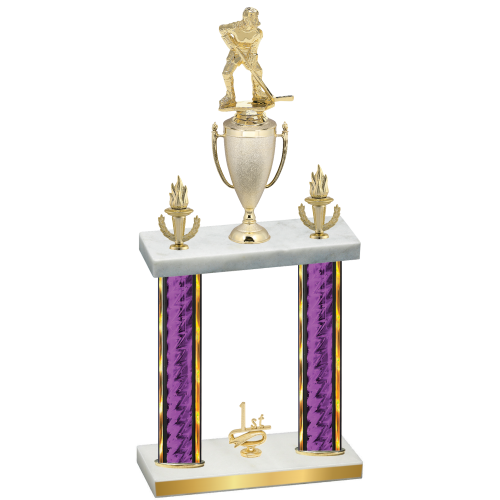 Double Purple Glacier First Place Hockey Trophy
