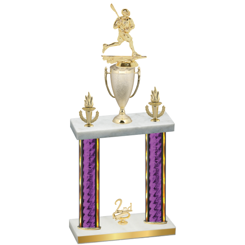 Double Purple Glacier Second Place Lacrosse Trophy