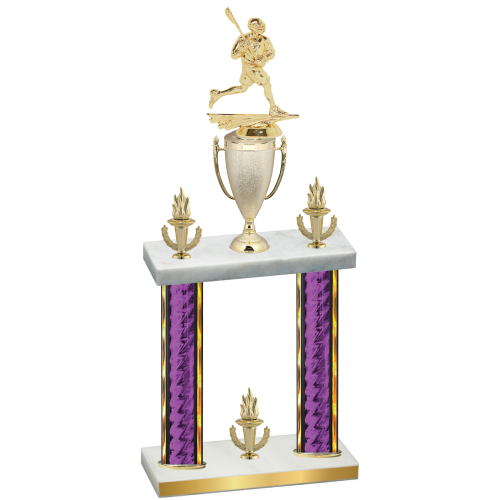 Double Purple Glacier Victory Lacrosse Trophy