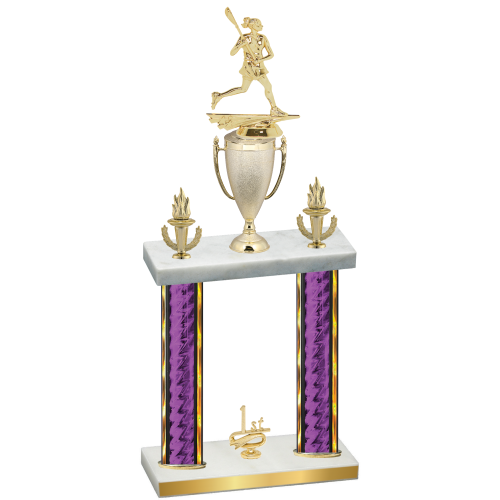Double Purple Glacier First Place Lacrosse Trophy