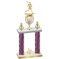 Double Purple Glacier Fourth Place Lacrosse Trophy