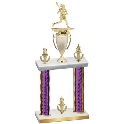 Double Purple Glacier Victory Lacrosse Trophy