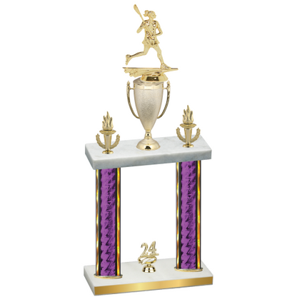 Double Purple Glacier Year Lacrosse Trophy