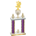 Double Purple Glacier Year Pickleball Trophy