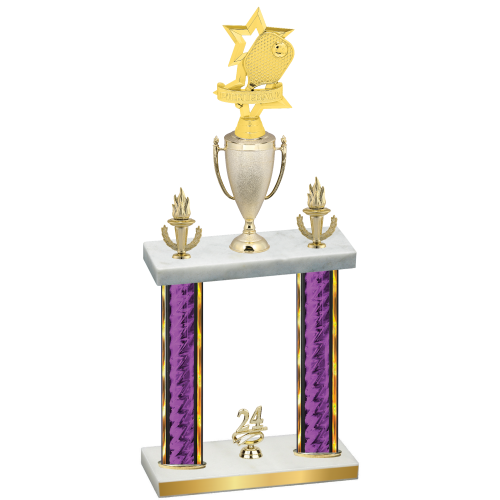 Double Purple Glacier Year Pickleball Trophy