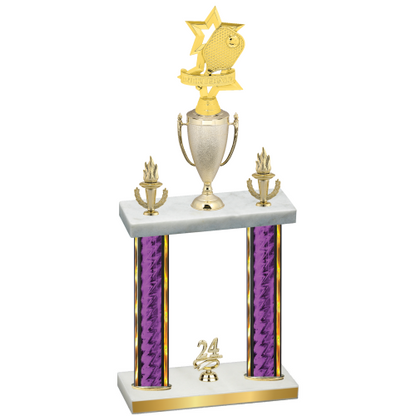 Double Purple Glacier Year Pickleball Trophy
