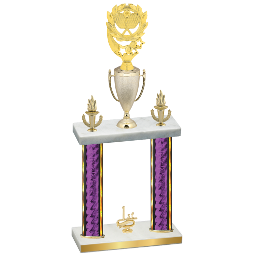 Double Purple Glacier First Place Pickleball Trophy