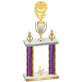 Double Purple Glacier Second Place Pickleball Trophy
