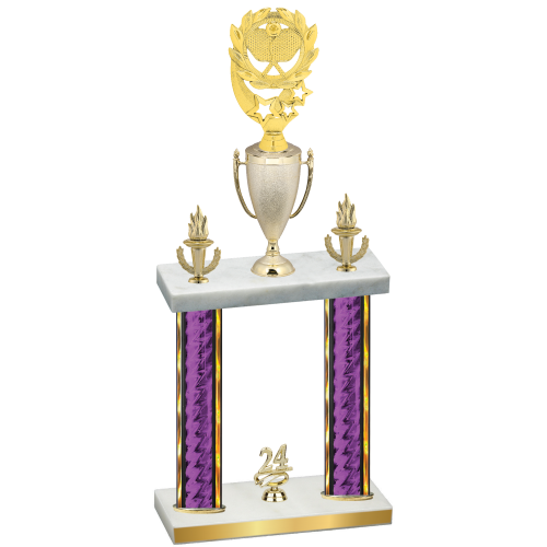 Double Purple Glacier Year Pickleball Trophy