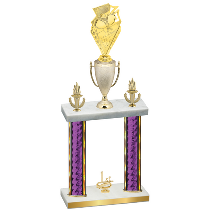 Double Purple Glacier First Place Pickleball Trophy
