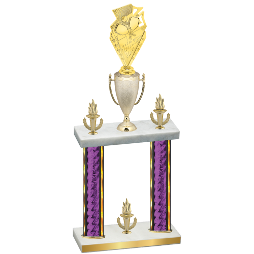 Double Purple Glacier Victory Pickleball Trophy