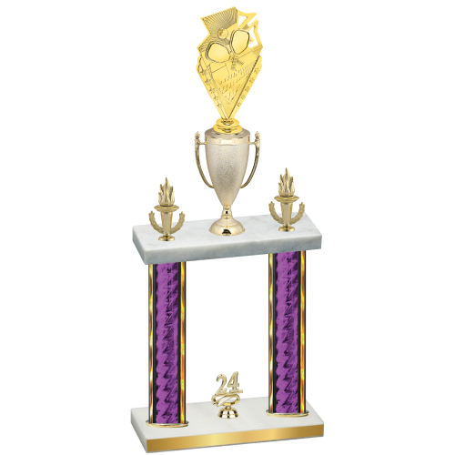 Double Purple Glacier Year Pickleball Trophy