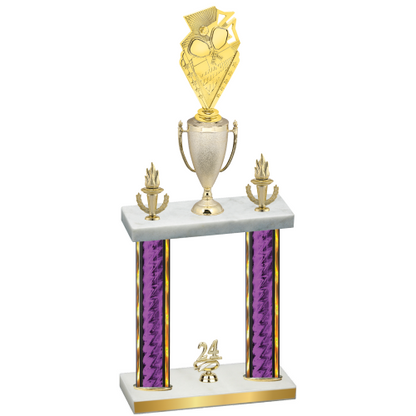 Double Purple Glacier Year Pickleball Trophy