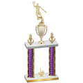 Double Purple Glacier First Place Basketball Trophy