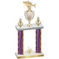 Double Purple Glacier First Place Fishing Trophy
