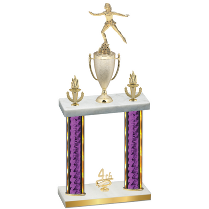Double Purple Glacier Fourth Place Skater Trophy