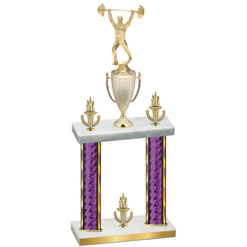 Double Purple Glacier Victory Weights Trophy