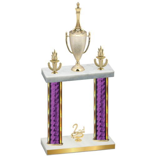 Double Purple Glacier Second Place Chess Trophy