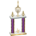 Double Purple Glacier Third Place Chess Trophy