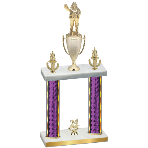 Double Purple Glacier Year Holiday Trophy