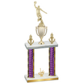 Double Purple Glacier First Place Basketball Trophy