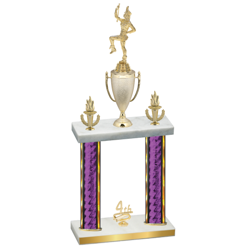Double Purple Glacier Fourth Place Majorette Trophy