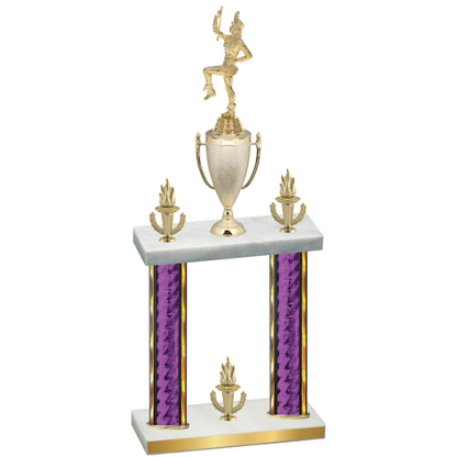 Double Purple Glacier Victory Majorette Trophy
