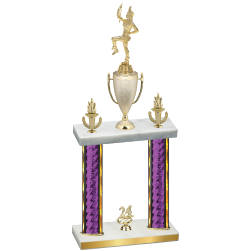Double Purple Glacier Year Majorette Trophy