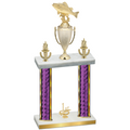 Double Purple Glacier First Place Fishing Trophy