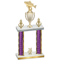 Double Purple Glacier Year Fishing Trophy