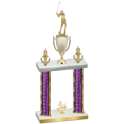 Double Purple Glacier Fourth Place Golf Trophy