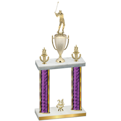 Double Purple Glacier Year Golf Trophy