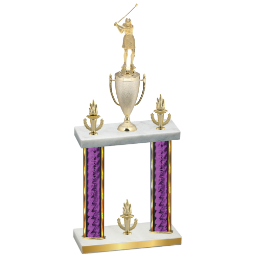 Double Purple Glacier Victory Golf Trophy