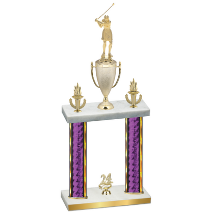 Double Purple Glacier Year Golf Trophy