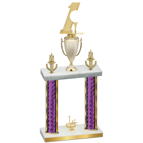 Double Purple Glacier First Place Golf Trophy