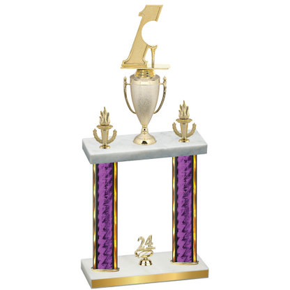 Double Purple Glacier Year Golf Trophy