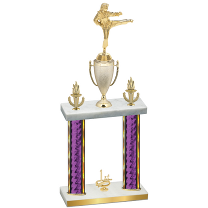 Double Purple Glacier First Place Karate Trophy