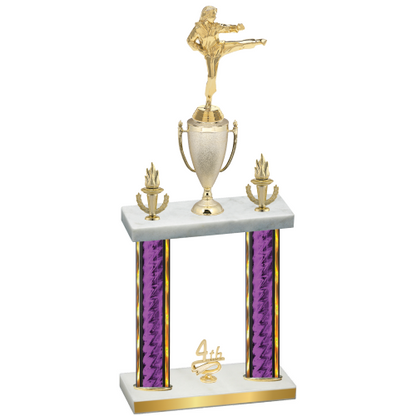 Double Purple Glacier Fourth Place Karate Trophy