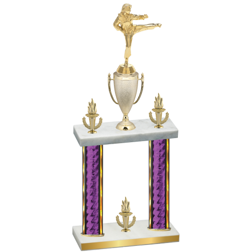 Double Purple Glacier Victory Karate Trophy